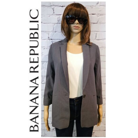 BANANA REPUBLIC - Blazer - Gray one button - Picture 2 of 11